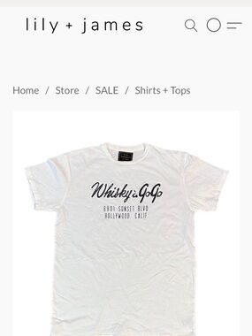 Retrobrand White 'Whisky a Go Go' Black Label Graphic Women’s T‑Shirt Small